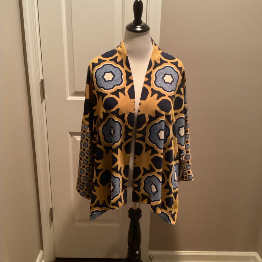 Chico's Geometric Print Kimono Jacket
